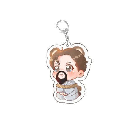 Cartoon Koop Star Keychain Cute Kawaii Purse Bag Backpack Car Key Chain Earbud Case Accessriose Collectors Fans Women Men Gift