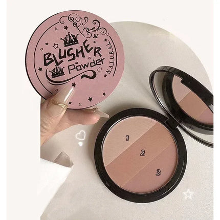 3 Colors Gray Trimming Palette Blush Palette Exquisite Matte Nose Shadow Eye Shadow Brightening Contour Trimming Palette