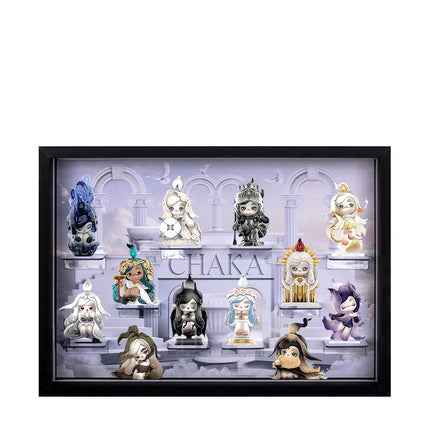 CHAKA Candle Whisper Series Display Box Wooden Acrylic LED Showcase Blind Box Figures 48×8.8×34 cm 13 Preset Slots Hidden Spot