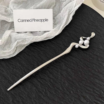 New Metal Hairpins Luxury  Women Hair Clip Pins Red Flower Hair Stick Hairstyle Design Tool Hair Accessories Gifts