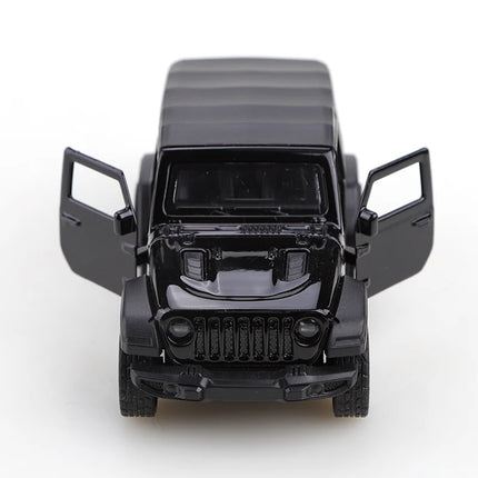 Packaged 1/43 New Alloy Jeep Wrangler Rubicon Pull-Back Off-Road Model, Three-Door Metal Model, Exquisite Gift for Children