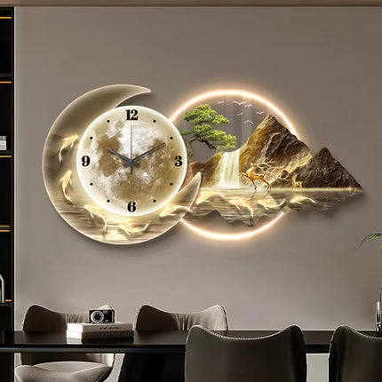 Modern Art Mural Wall Clocks Fashion Led Luxury Mechanism Large Big Size Interior Clock Wall Bathroom Reloj De Pared Wall Decor