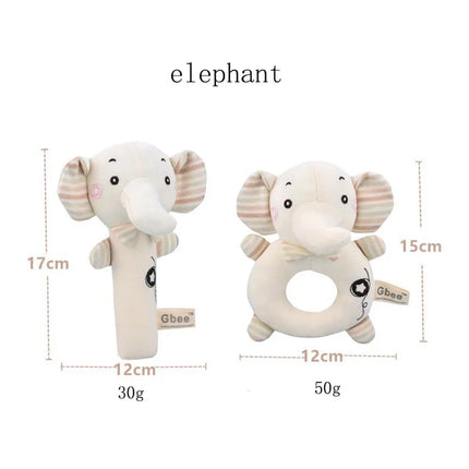 Organic cotton baby hand crank, newborn soothing doll, 0-1 year old baby toy hand bell