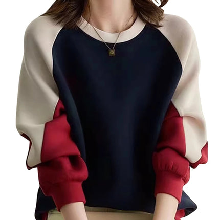 2024 ZANZEA Fashion Women Sweatshirt Autumn Patchwork Hoodies Tops Loose Pullover O Neck Long Sleeve Sweater Casual Streetwear