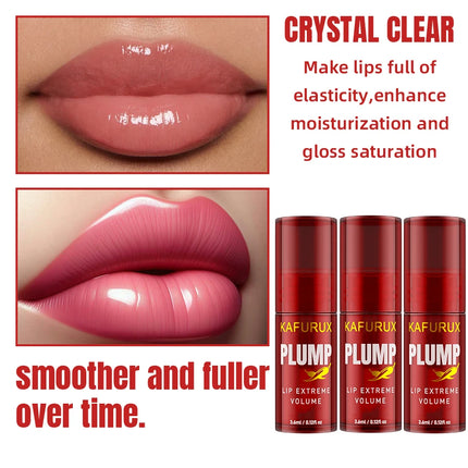 3 Pcs Lip Plump Moisturizing lip Oil Long Lasting Lip Gloss Serum Instant Volumising Essence Oil Repair lip Fine Lines Makeup