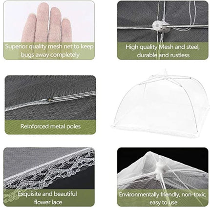 Kitchen Food Cover Foldable Anti Fly Mosquito Mesh Cover Picnic Dinner Table Umbrella Style Tent Cover Kitchen Gadgets