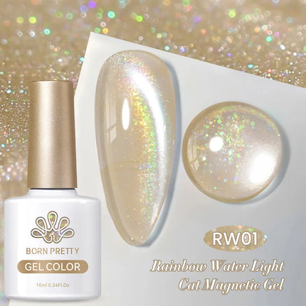 Sea Blue Silver Water Light Cat Magnetic Gel Nail Polish Nail Magnet Nail Gel Varnish Semi Permanent Gel Rainbow Cat Eye Glue