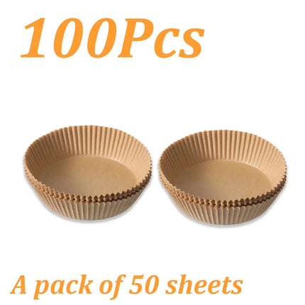 50-500Pcs Air Fryer Disposable Paper Non-Stick Square Round Non-Stick Airfryer Baking Papers Air-Fryer Paper Liners Paper