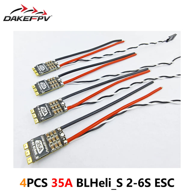 DAKEFPV 35A 45A BLHeli_S BLS 2-6S ESC Built-in Programmable RGB LED ONESHOT125 D-Shot 150/300/600 For RC FPV Quadcopter Frame