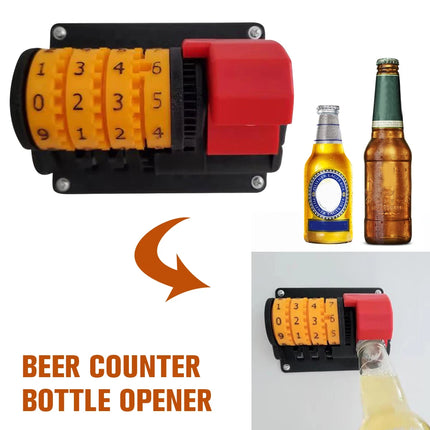 Beer Counter Bottle Opener Automatic Counting Beer Opener Tools Beer Soda Drink Cap Opener Wall-Mounted Opener Father Day Gift