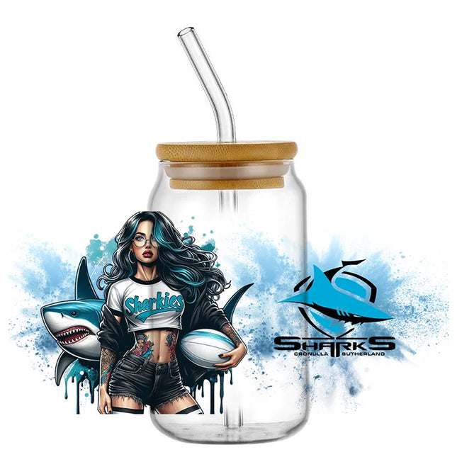 New Design Rugby Girls Series 3D UV DTF Cup Wraps for 16oz Waterproof UV DTF Transfer Sticker Glasses Mug DIY Wrap Sticker