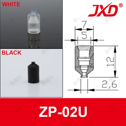 JXD ZP Series ZP02/04/06/08/10/13/16/20/25/32/40/50U Single Layer Silicone Mini Vacuum Suction Cup