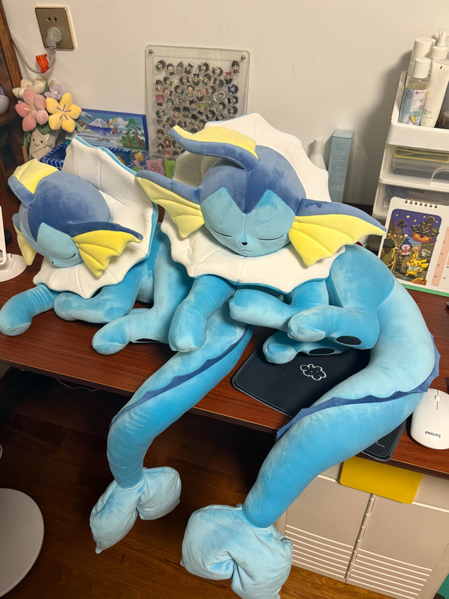 Surprising gift Pokemon Collectible Eevee Evoli Sleep Plush Vaporeon Pikachu Peluche Flareon Sprigatito Stuffed Toys Soft Doll