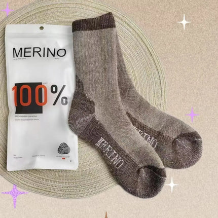 100% Merino Wool Socks Mid-Calf Men's Socks Absorbent Business Autumn Winter Warm Breathable Casual Socks Home Direct Supply
