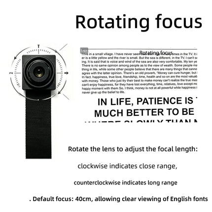 4K mini macro WiFi camera, rotatable focusing lens, motion detection, remote viewing on mobile phone
