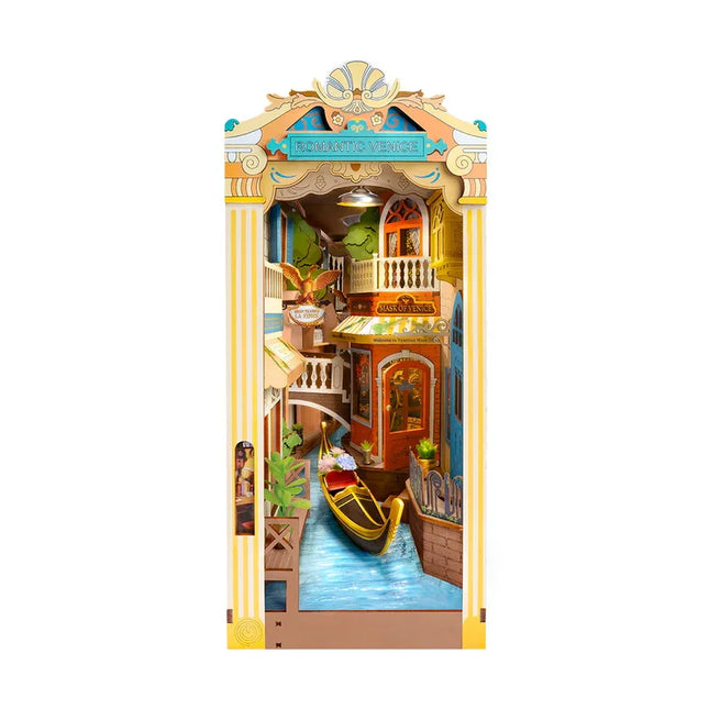 Rolife DIY Book Nook Wooden Miniature Doll House for Bookshelf Insert Furniture