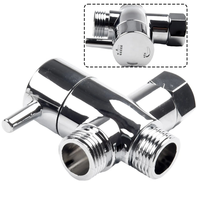 3 Way Shower Head Diverter Valve T Adapter Bath 1/2 Shower Head Mount Valve Diverter ABS Converter Bathroom Accessories