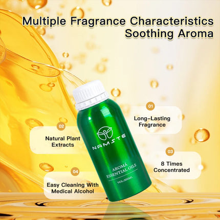 NAMSTE 500ML Fruity Natural Essential Oil Citrus Coconut Premium sandalwood Difuser Essential Oil humidifier Gardenia Vetiver