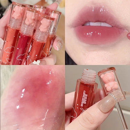 Mirror Lip Glaze - Glossy Lip gloss,Moisturizing Non-stick Cup Nude Lipstick High Pigmented Liquid Lipstick Lip Cosmetic Makeup