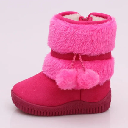 Children Girls Snow Boots Winter Comfortable Thick Warm Kids Boots Lobbing Ball Thick Kids Autumn Cute Boys Boots Princess Shoes