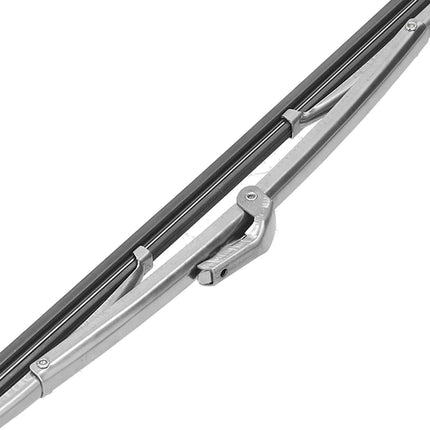 Front Wiper Blades 12in/30.48cm Front Windshield Wiper Blades Stainless Steel Polished Silver Universal for Car Wiper Blade Set
