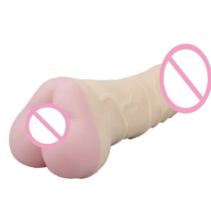 Realistic Big Penis Enlarger Sleeve With Pussy Real Vagina Anal Plug Sex Toys For Men Women Three Uses Adult Erotic Supplies