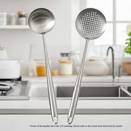 Food Stainless Steel Wok Spatula Metal kitchen utensils Slotted Turner Spoon Ladle Cooking Tools Utensil Set Kitchen Accessories