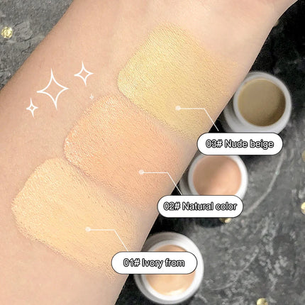 1pcs 3-Color Concealer Waterproof Full Coverage Concealer Professionally Cover Dark Circles Around Eyes and Face for All Skin