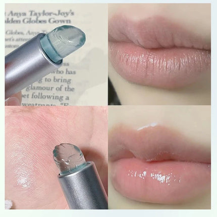 Sea Shell Shaped Lip Balm Clear Blue Moisturizing Hydrating Oil Reduce Lip Lines Remove Dead Skin Transparent Mask Lip Care