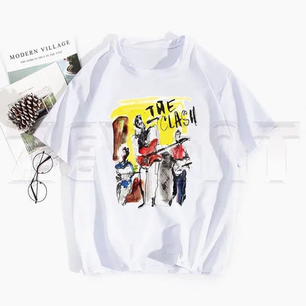 London Calling The Clash Album Ulzzang T Shirts Spring Tops Tees Men Women Short Sleeve Casual T Shirt