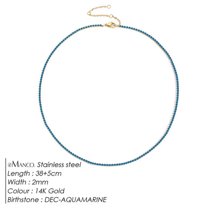 EManco Fashion Crystal High Quality Stainless Steel Gold Plated Necklace Ladies Charming Accessories Gifts Wholesale