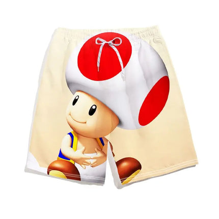 Summer Mario Shorts, Men's Beach Pants, Casual Pants, Luigi Kuba Thin Style with Everything Around The Summer Style