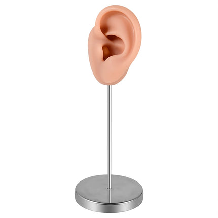Soft Silicone Ear Model Tattoo Practice Body Jewelry Display Piercing Tools Earring Display Tool Metal Display Stand Kit