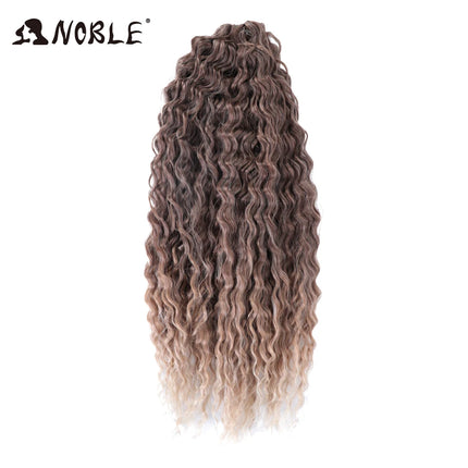 Noble 24Inch 300g Crochet Hair Curl Hair Water Wave Ombre Blonde Twist Crochet Hair Braid Hair Deep Wave Braiding Hair Extension