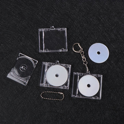 1pc NFC Functional CD Disc Key Chain Mini CD Case Keychain Peripheral Commemorative Album Key Holder For DIY Backpack Pendant