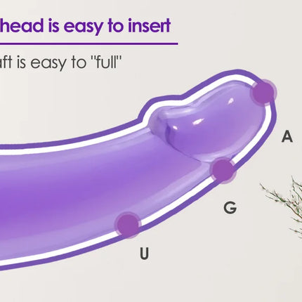 Purple Realistic Dildo Pink Crystal Penis Artificial Soft Smooth Dildo Anal Strap-on Stick with Balls Sex Toy for Women Adult18+