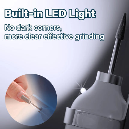 2in1 Professional Electric Nail Drill Kit with UV Nail Light, Portable Nail Machine for Acrylic Gel Nail, Manicure Pedicure Tool