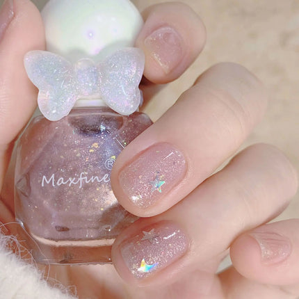 Maxfine Small Diamond Nail Polish Set Wholesale No-bake Long-lasting Water-based Nail Polish Novice Practice Can Be Torn