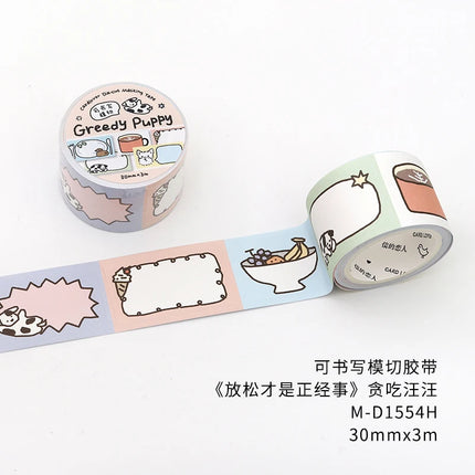 30mm X 3m Cute Cartoon Washi Tape DIY Journaling Decorative Masking Tape for Planners Stationery Scrapbooking Office Supplies