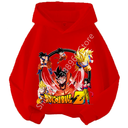 2026 Dragon Ball Chibi Characters Kids Hoodie 100-160 Size 3-12 Years Boys Casual Sporty Children's Sweatshirt