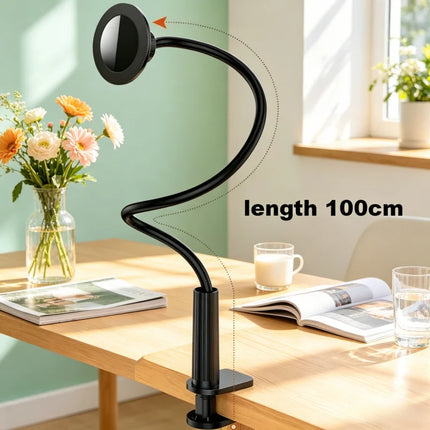 120CM Super Long Gooseneck Magnetic Phone Holder, Freely Adjustable Desktop Bed Stand, All Cellphone Compatible Magnetic Lazy Su