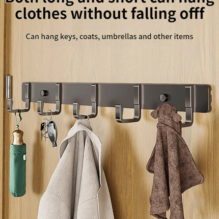 Hooks for hanging clothes at the entrance door, hanging hangers on the wall, and strong hooks for the wardrobe in th