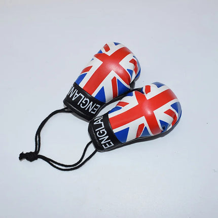 Simulation Boxing Glove Pendant Keychain Boxing Gym Match Flag Glove 10CM Bag Car Rearview Mirror Pendant Boxing Fan Gift