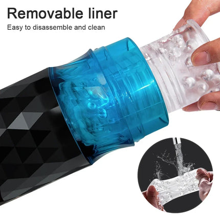 Automatic Telescopic Rotation Male Masturbator Men Masturbation Cup Simulation Blowjob Masturbator Adult Goods Sex Toy for Men