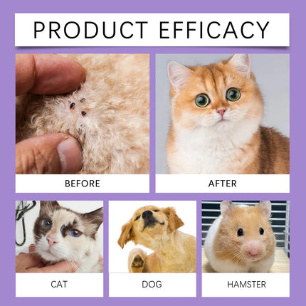 Pet Flea Tick Repellent Spray Waterproof Fur Clean Relieve Skin Itching Remove Mite Lice Dogs Cats External Insect Spray 50ml