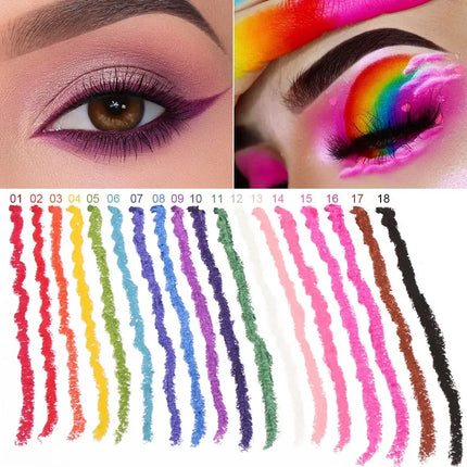 New Colored Eyeliner Set Waterproof Eyeliner Pencil Long Lasting Matte Eye Liner for Women Makeup Cosmetic Beauty Tool 12pcs/Box