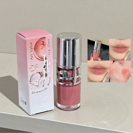 Flowing mirror lip gloss, waterproof and long-lasting luster, non stick to the cup, silky texture, natural makeup effect