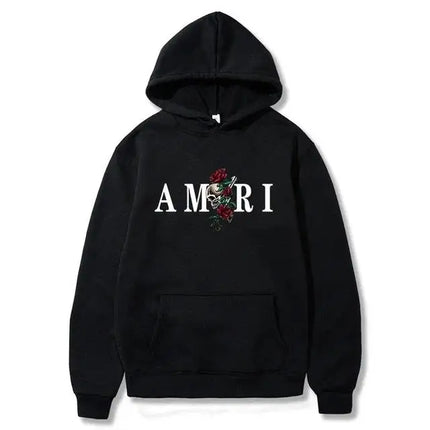 26Men's and women's fashionable clothing trends with printed sportswear Harajuku casual pullover Long-sleeved hooded