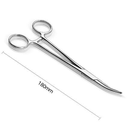 Stainless Steel Locking Forceps Arterial Surgical Clips Curved Straight Fishhook Forceps Hemostatic Forceps Hand Tools