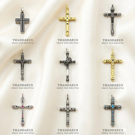 Pendant Majestic Cross & Crown Jewelry Europe 925 Sterling Silver Symbolism Promises Shield And Certaint Gift For Woman Men